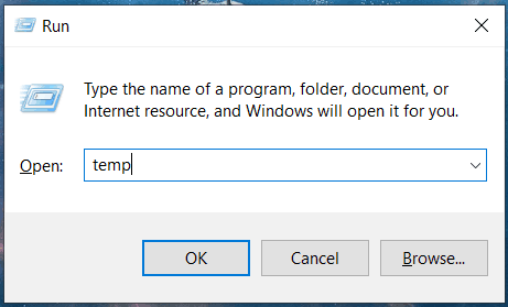 Temp folder Run command