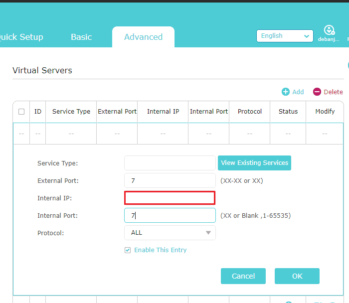 Internal IP