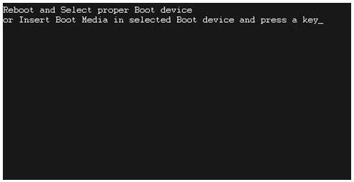 Reboot and Select Proper Boot Device - Windows 10