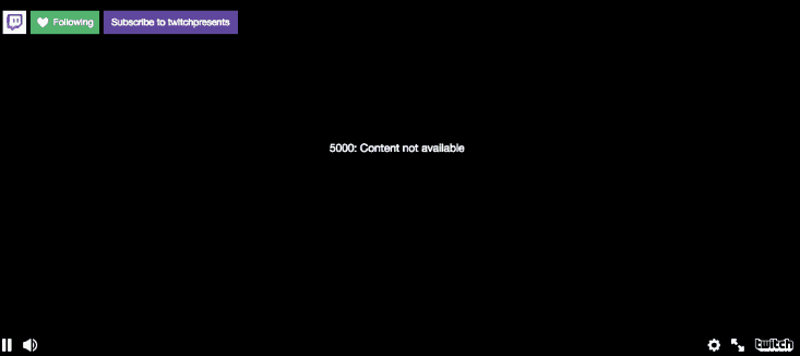 Twitch 5000 error fixed