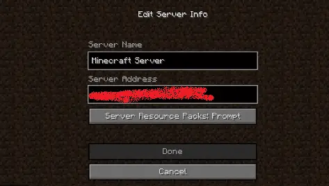 Edit Server Info Minecraft