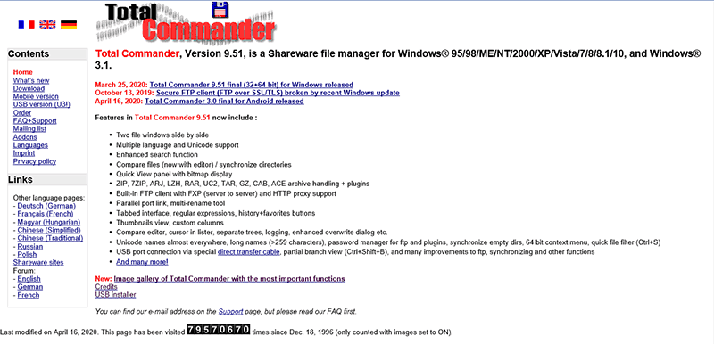 Total Commander Windows FTP Client