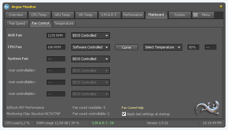 Fan Controller software for windows