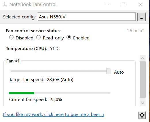 NoteBook Fan Controller Software