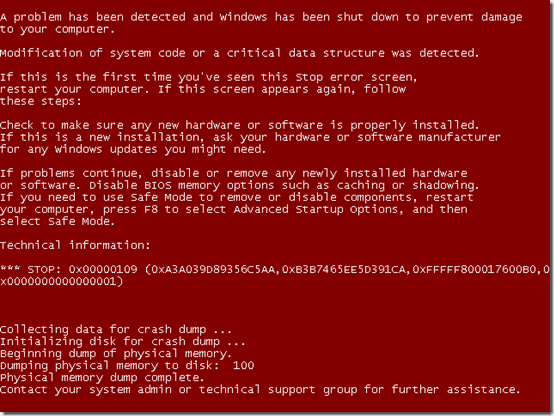 Red Screen of Death