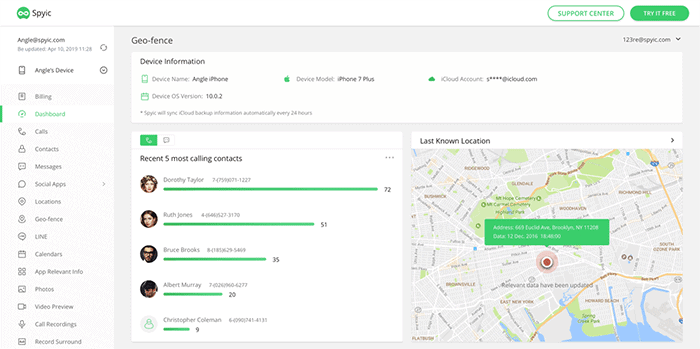 Live Tracking - Spyic