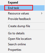 End task