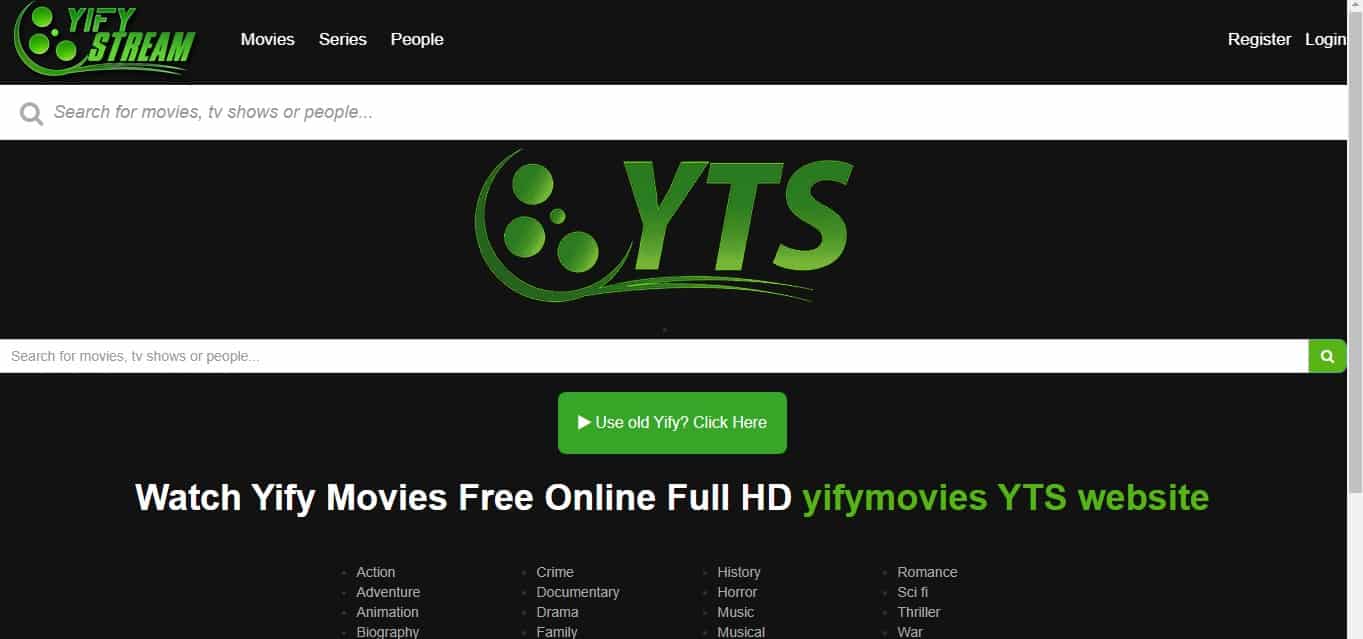 Yifi TV Popcorn Time Alternative