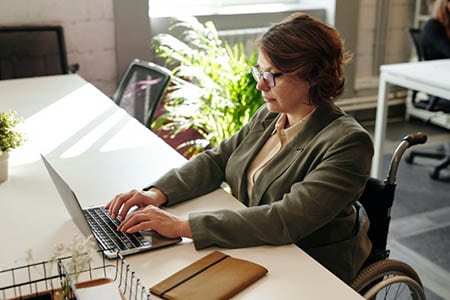 Lady Working on Laptop