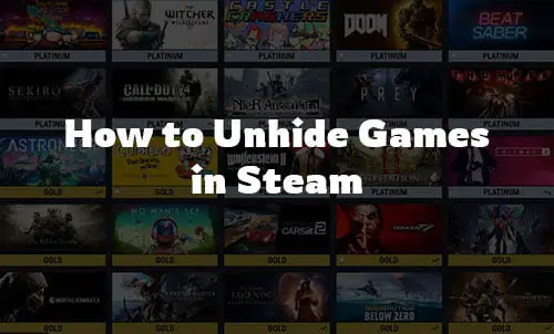 Steam Games Unhide or Hide