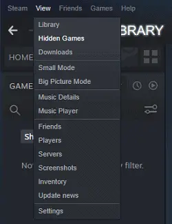 how to remove hidden games on Steam