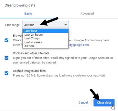 Clear Chrome Browser History, Cache & Data