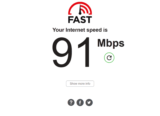 Fast.com Speed Test