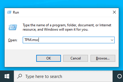 Run Command TPM.msc