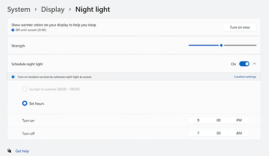 Schedule Night Light