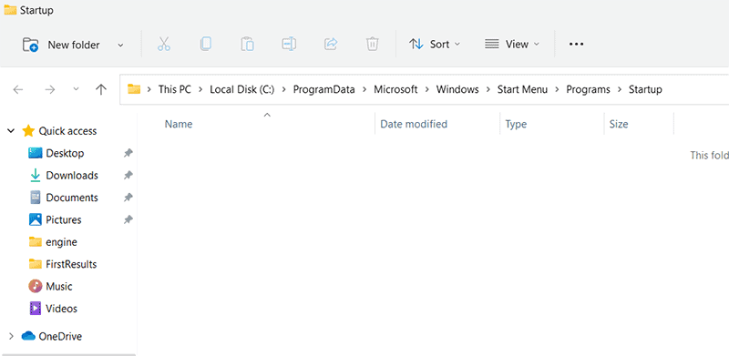 Startups - Windows 11