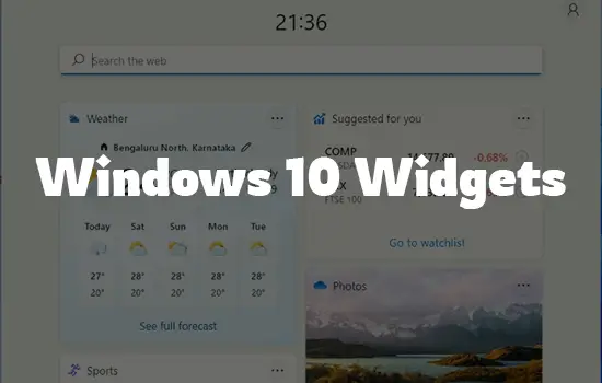 Windows 10 Widgets