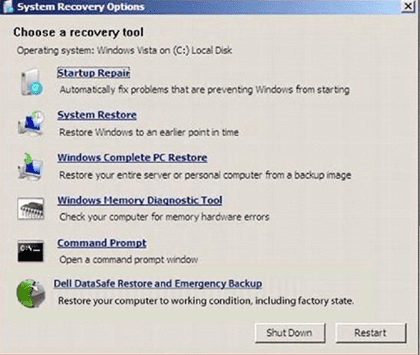 System Recovery Options