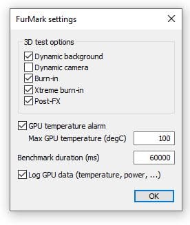 FurMark Settings