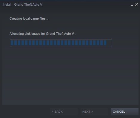 Steam Allocating Disk Space - Stuck on Preallocating