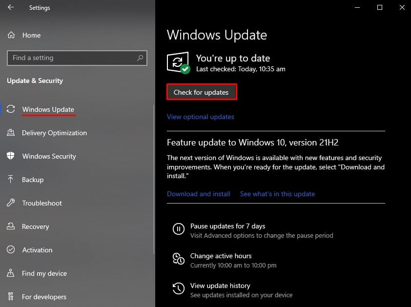 Windows update
