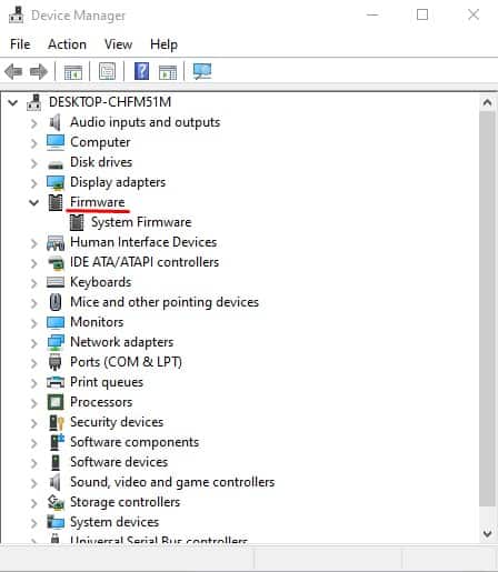 device manager firmware