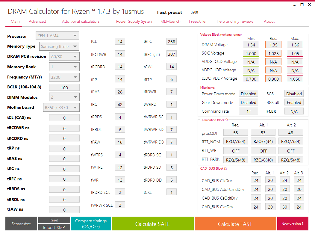 Calculate FAST