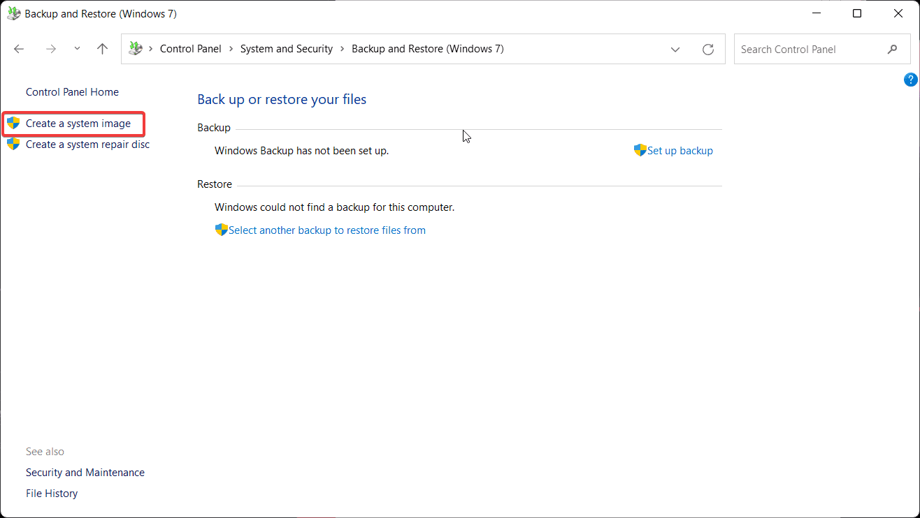 how to take windows 11 system image backup?