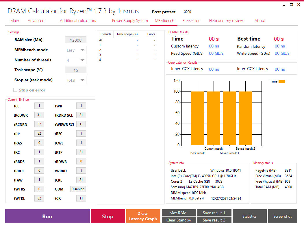 MEMbench for error check