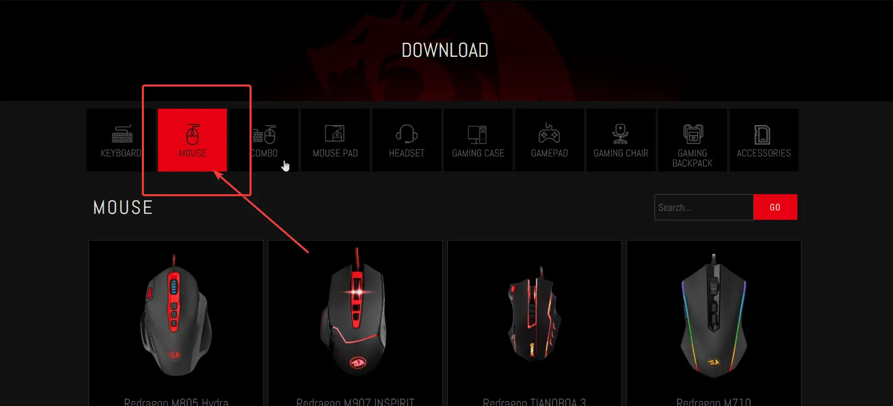 download Redragon mouse software