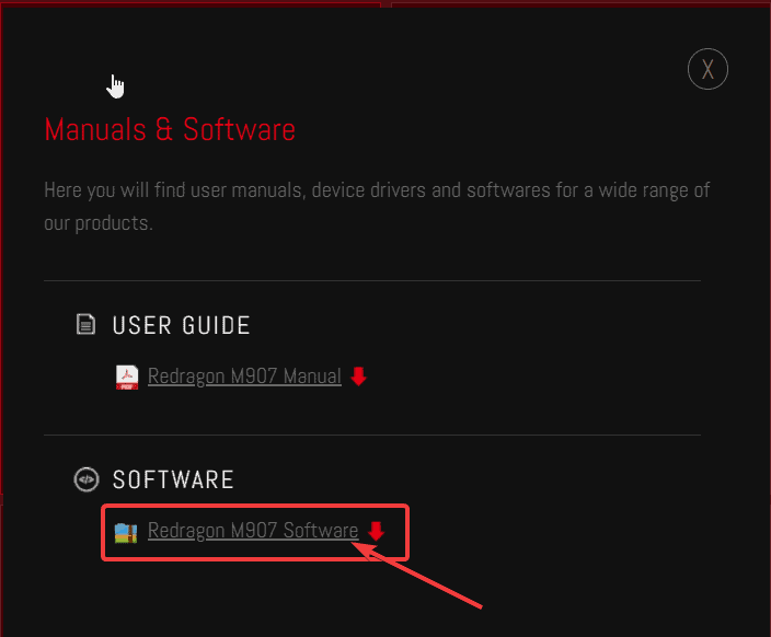 how to download Redragon mouse software