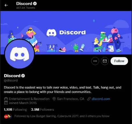 Discord Twitter Account