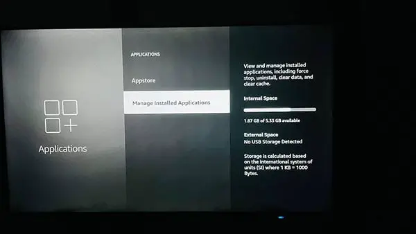 Amazon Firestick Manage Install Applications