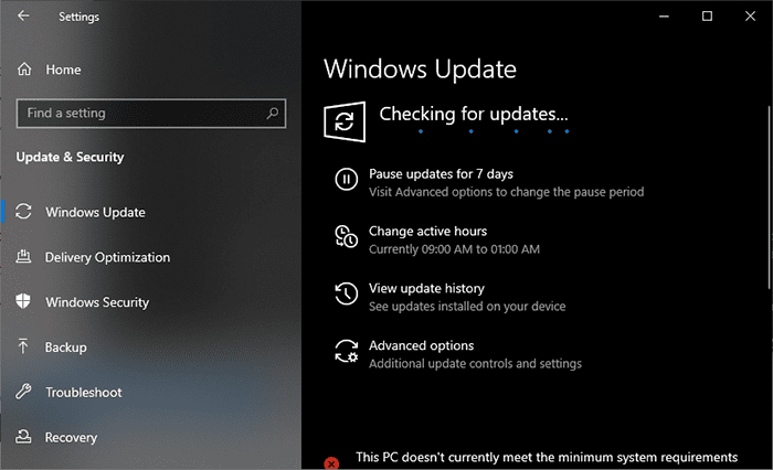 Windows Checking For Updates