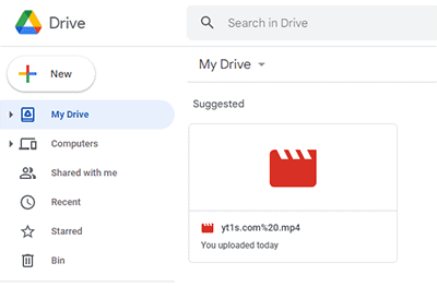 Youtube Video Saved to Google Drive