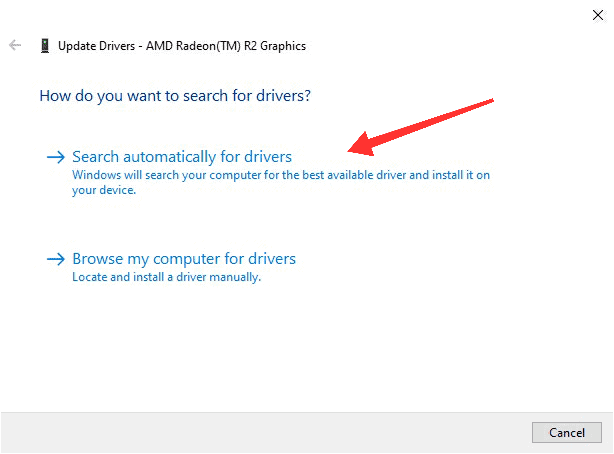 Automatically Search For Graphics Driver