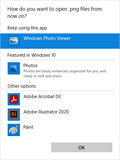 Default Windows Photo Viewer