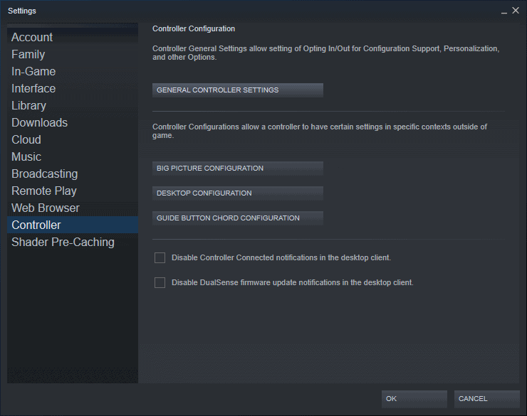 Steam Controller Configuration