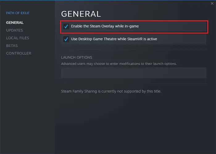 Steam Overlay Enable Disable