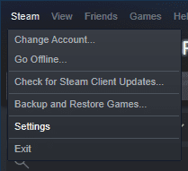 Steam Settings