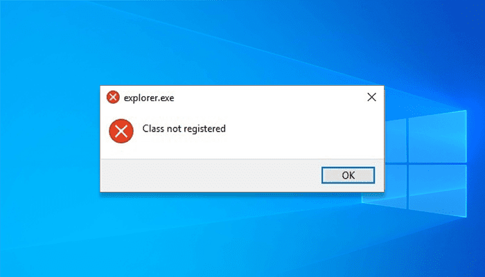 explorer.exe class not registered