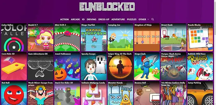 Eunblocked - Un-blocked Game website for School
