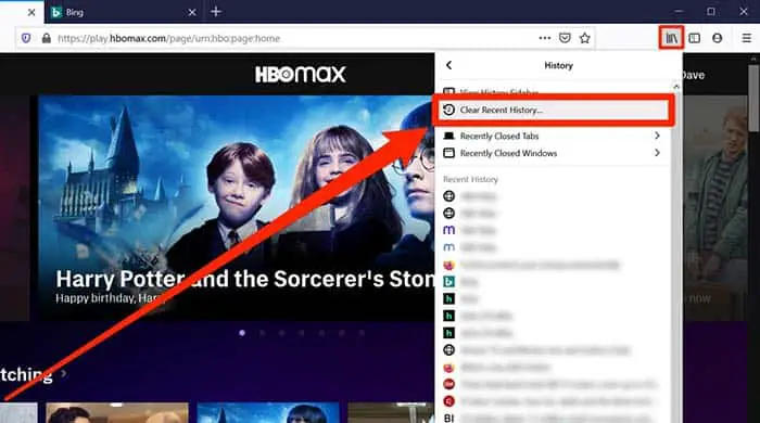 HBO Max Browser Clear History and Cache