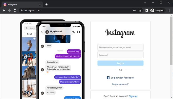 Instagram in Browser