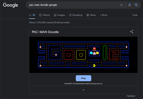 Pac-Man Google Doodle