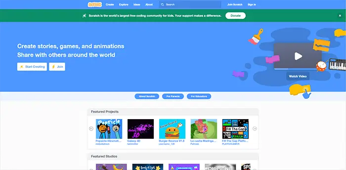 Scratch - unblocked Games Website for School