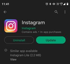 Update Instagram App